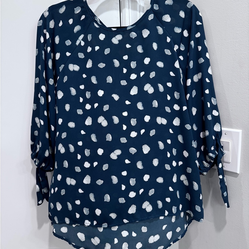 Papermoon Teal and White Patterned Blouse